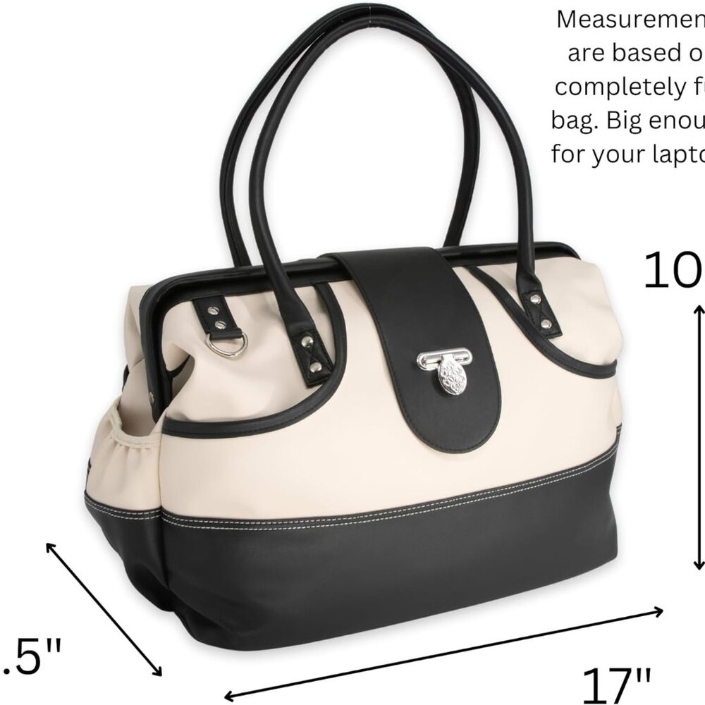 Carry on Vegan Leather Duffel with Travel Wallet, Packing Cubes, Shoe Covers - Picture 9 of 9